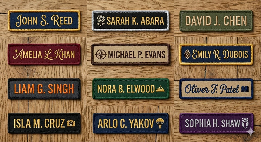 Custom Embroidered Name Patches