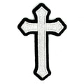 White Cross Embroidered Patch