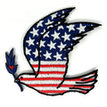 American Flag Dove Embroidered Patch